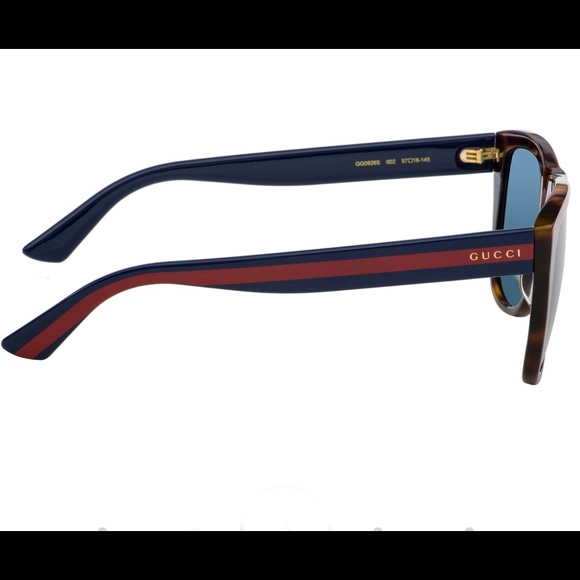 Brand New Authentic GUCCI Unisex Sunglasses Red/Gold/Blue (both original boxes) - Picture 2 of 9